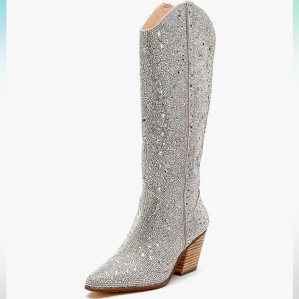 Tall Rhinestone Boots
